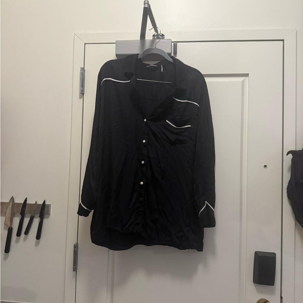 By Anthropologie Western Satin Pajama Set